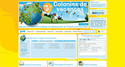 Desktop Screenshot of colonies-de-vacances.com