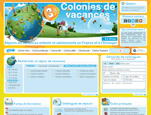 Tablet Screenshot of colonies-de-vacances.com